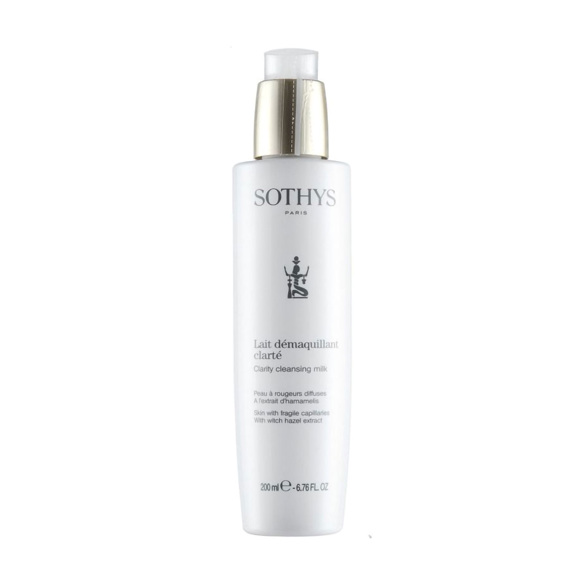 Очищувальне молочко для обличчя Sothys Clarity Cleansing Milk для шкіри з крихкими капілярами, з екстрактом гамамелісу, 200 мл