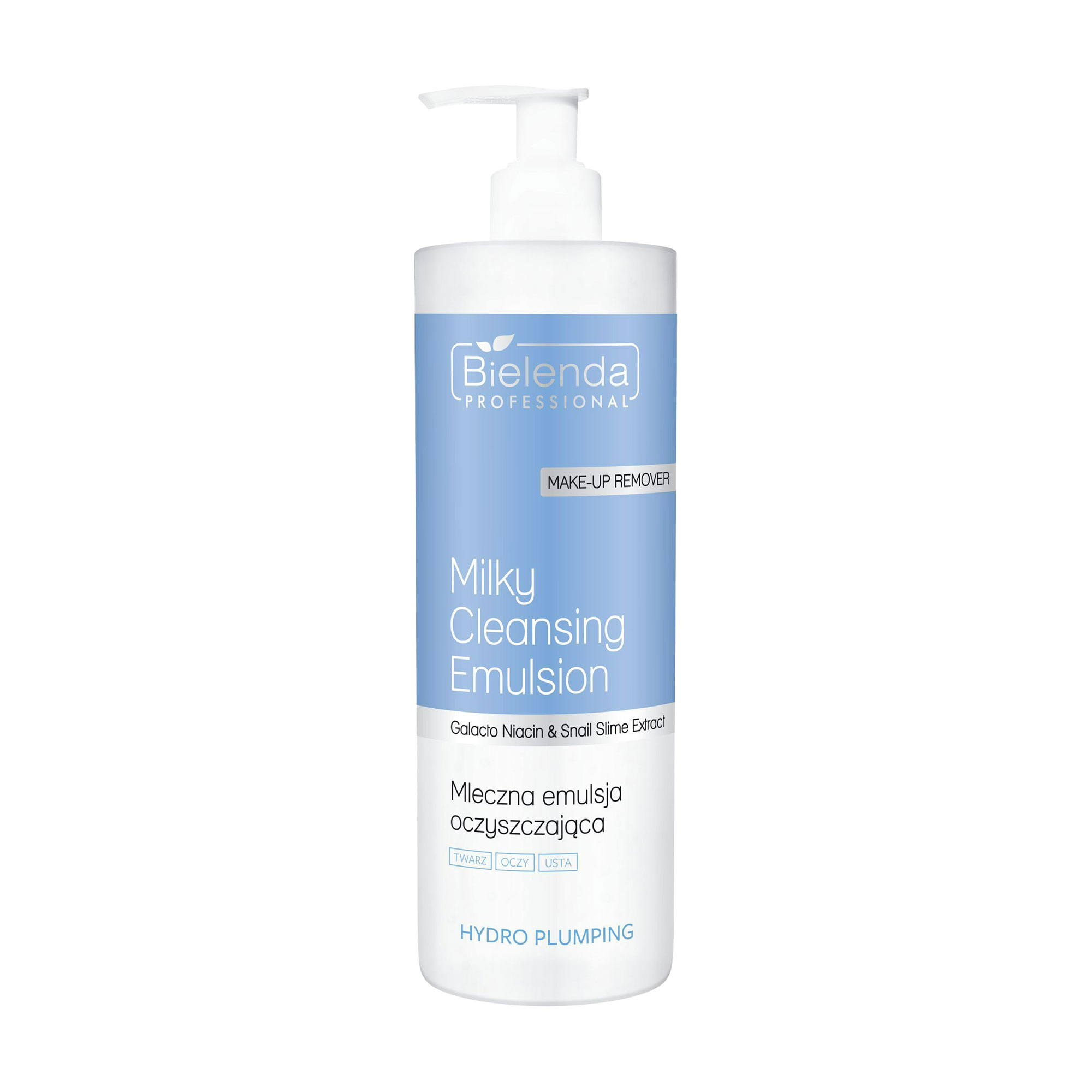 Очищувальне молочко-емульсія для обличчя Bielenda Professional Hydro Plumping Milky Cleansing Emulsion, 500 мл