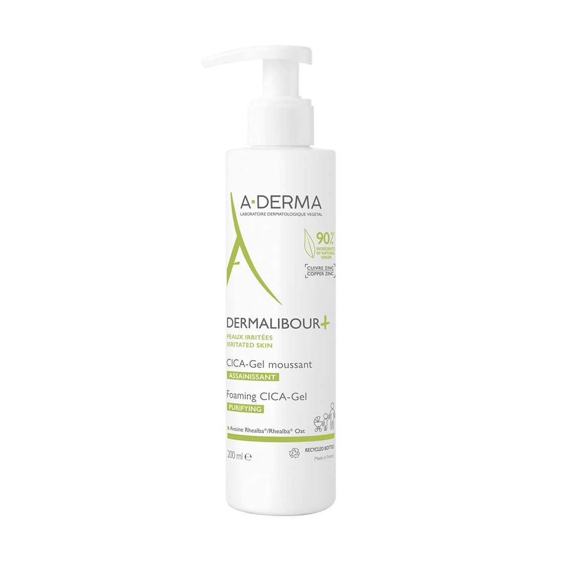 Очищувальний гель для обличчя і тіла A-Derma Dermalibour+ Foaming Cica-Gel, 200 мл