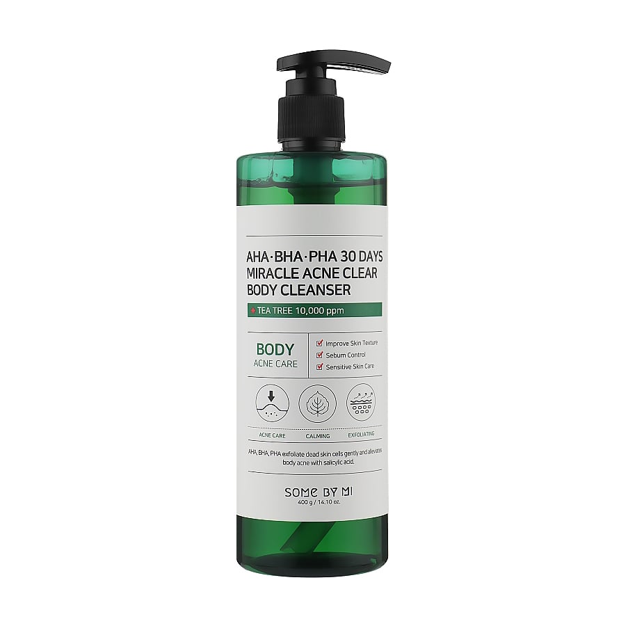 Очищувальний гель для тіла Some By Mi AHA-BHA-PHA 30 Days Miracle Acne Clear Body Cleanser для проблемної шкіри, 400 мл