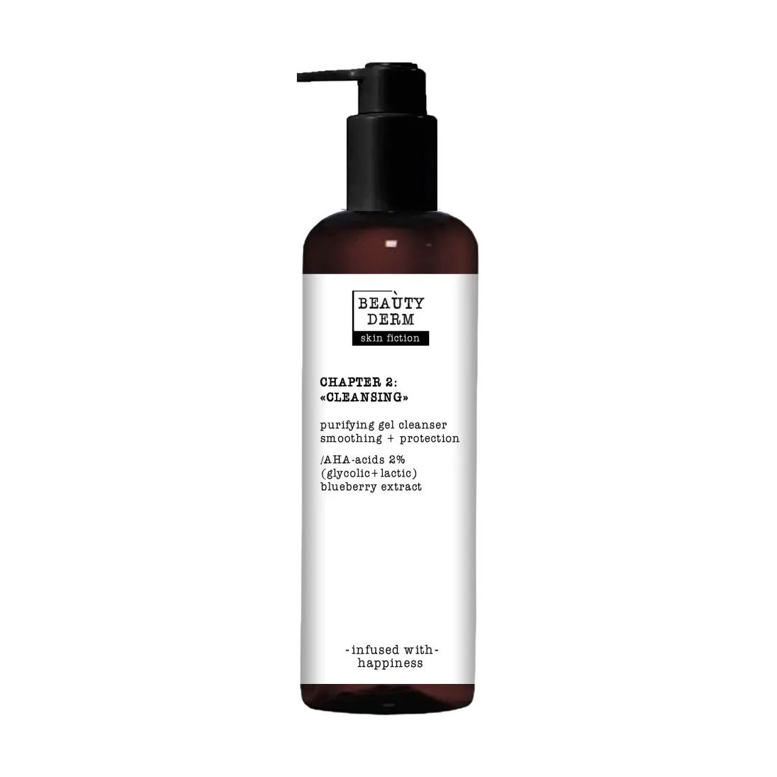 Очищувальний гель для вмивання BEAUTYDERM Skin Fiction Cleansing Gel з AHA-кислотами та чорницею, 200 мл