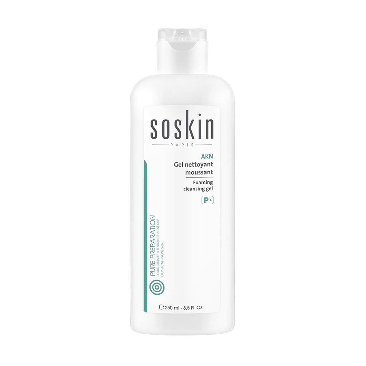 Очищувальний гель-пінка для обличчя Soskin Foaming Cleansing Gel для жирної та комбінованої шкіри, 250 мл