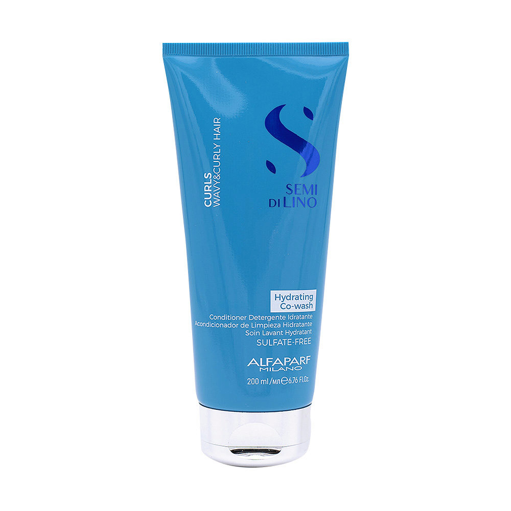Очищувальний кондиціонер Alfaparf Semi Di Lino Curls Hydrating Co-Wash Conditioner для кучерявого волосся, 200 мл