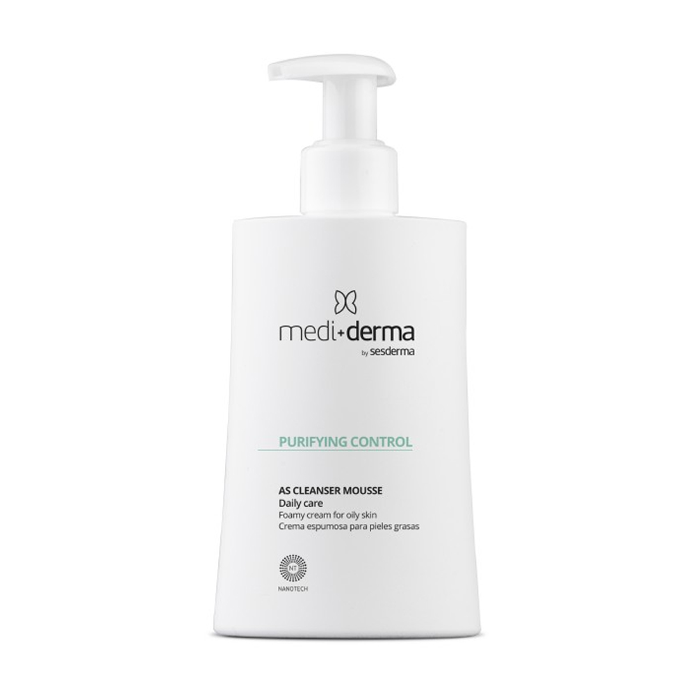 Очищувальний крем для вмивання Mediderma Purifying Control AS Cleanser Mousse Daily Care для жирної шкіри, з саліциловою кислотою, 200 мл