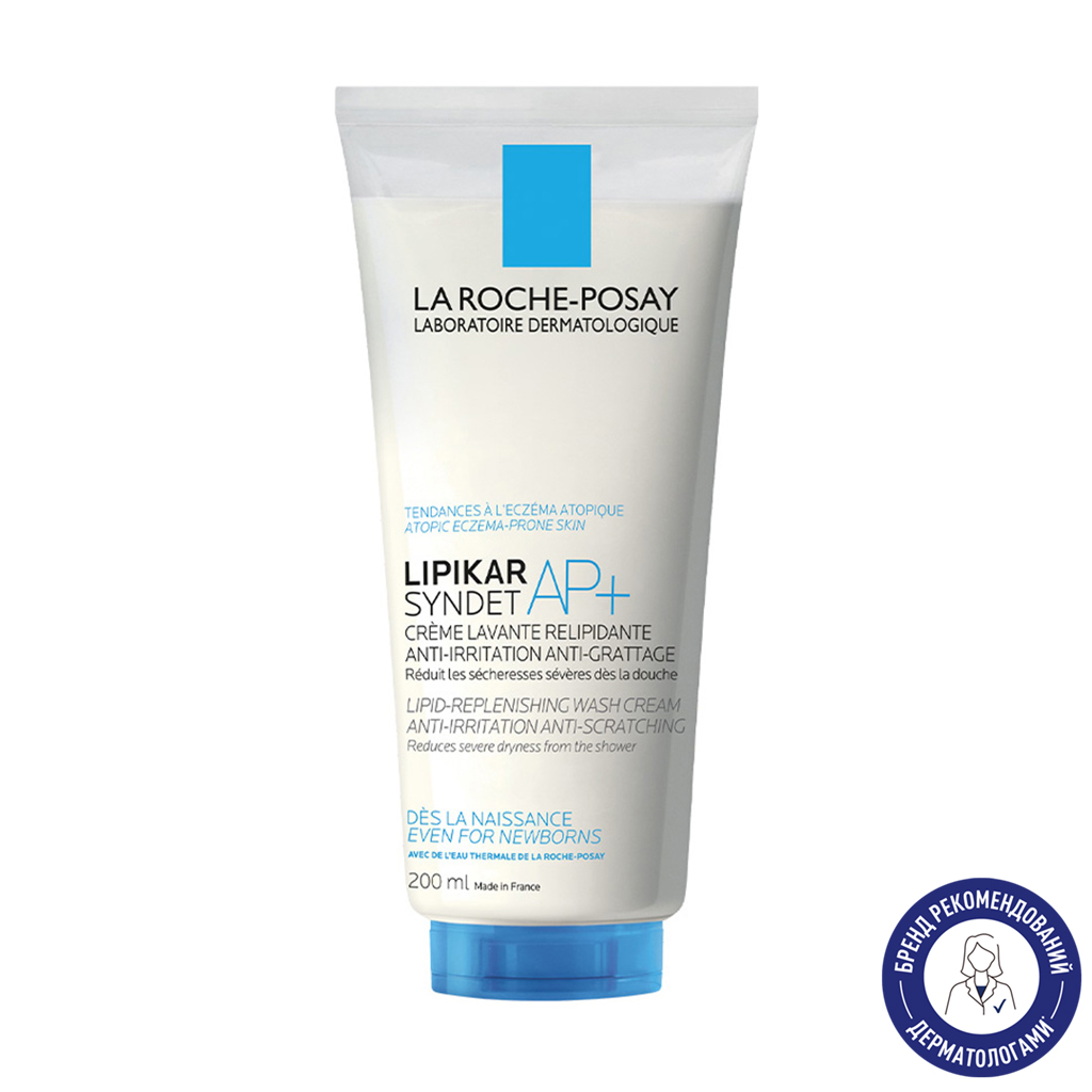 Очищувальний крем-гель для обличчя та тіла La Roche-Posay Lipikar Syndet AP+, 200 мл