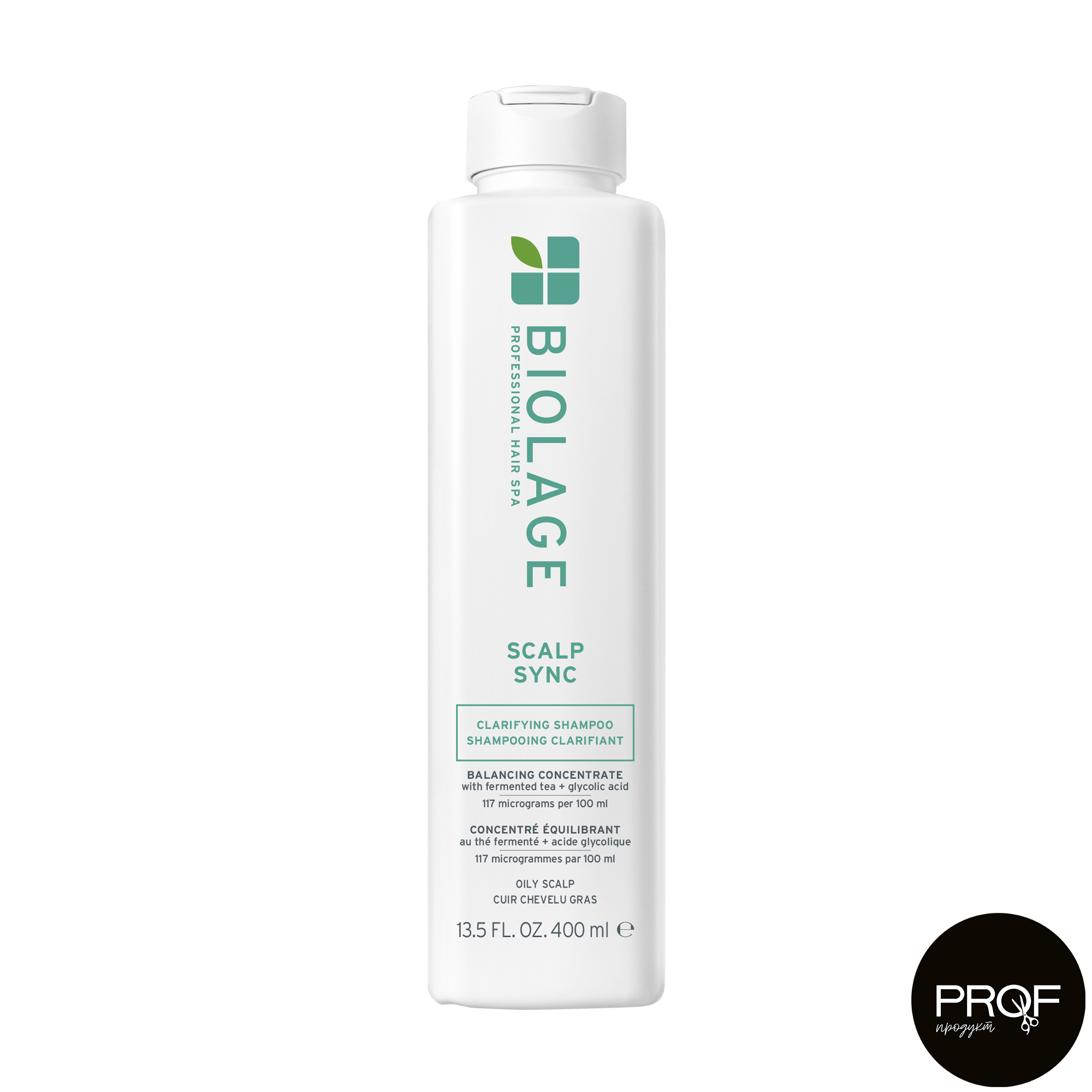 Очищувальний шампунь Biolage Professional Scalp Sync Clarifying Shampoo для схильної до жирності шкіри голови та волосся, 400 мл