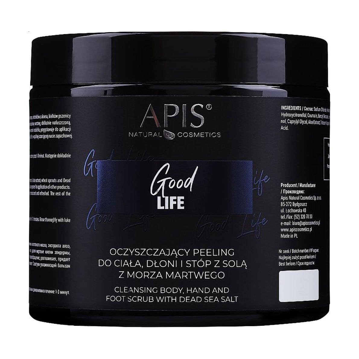 Очищувальний скраб для тіла, рук і ніг Apis Natural Cosmetics Good Life, 700 г