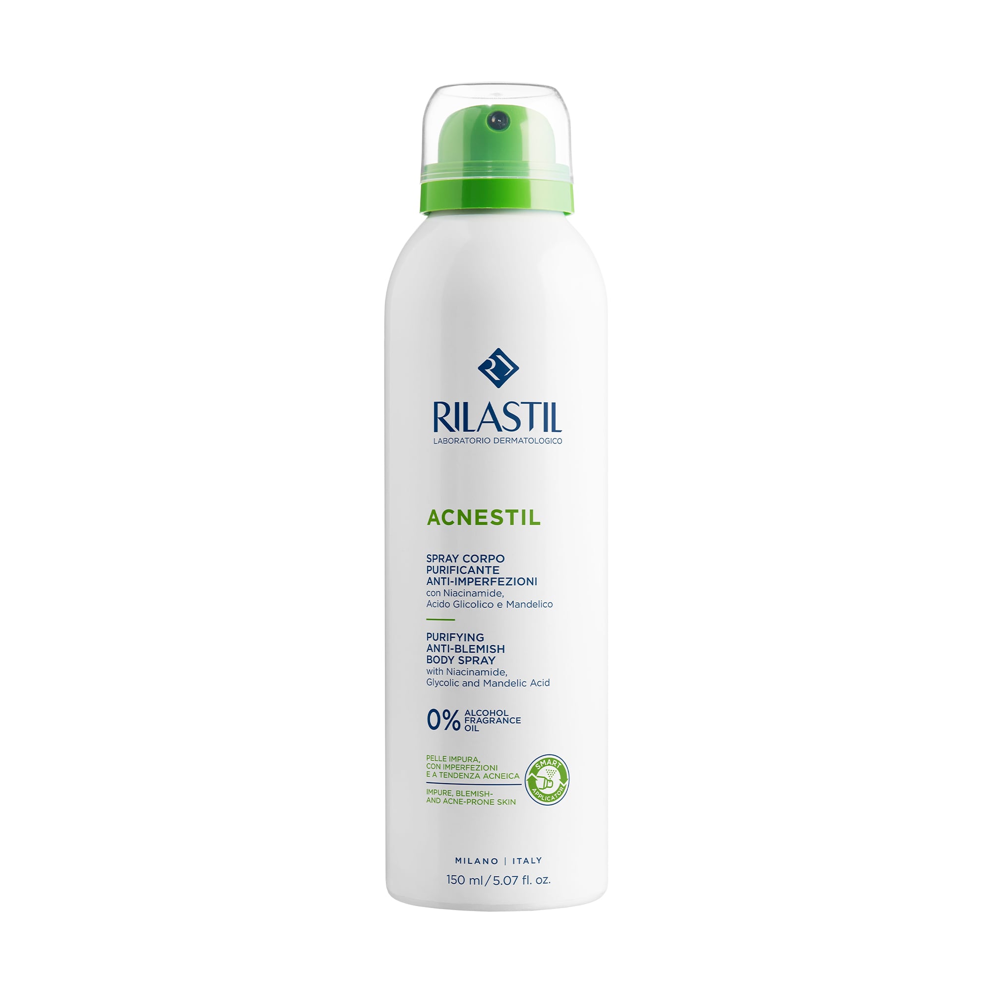 Очищувальний спрей для тіла Rilastil Acnestil Body Spray для проблемної шкіри, схильної до акне, 150 мл