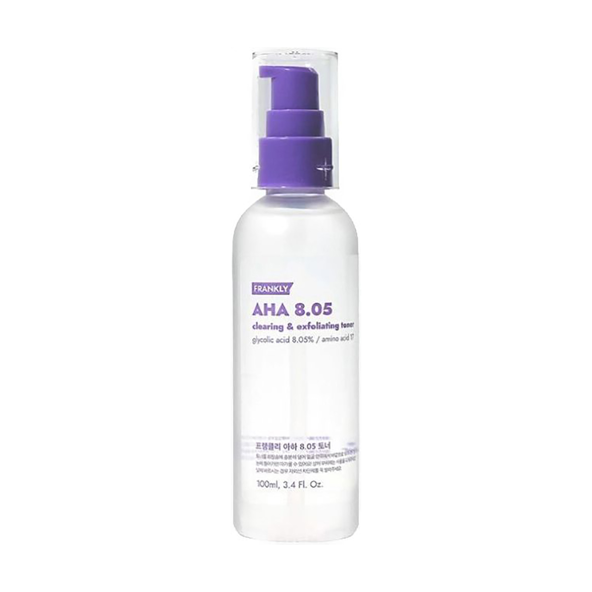 Очищувальний тонер для обличчя Frankly AHA 8.05% Clearing &amp; Exfoliating Toner з AHA кислотою, 100 мл