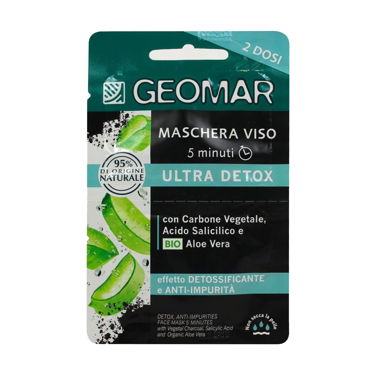 Очищуювальна маска для обличчя Geomar Ultra Detox Anti-Impurties Face Mask, 15 мл