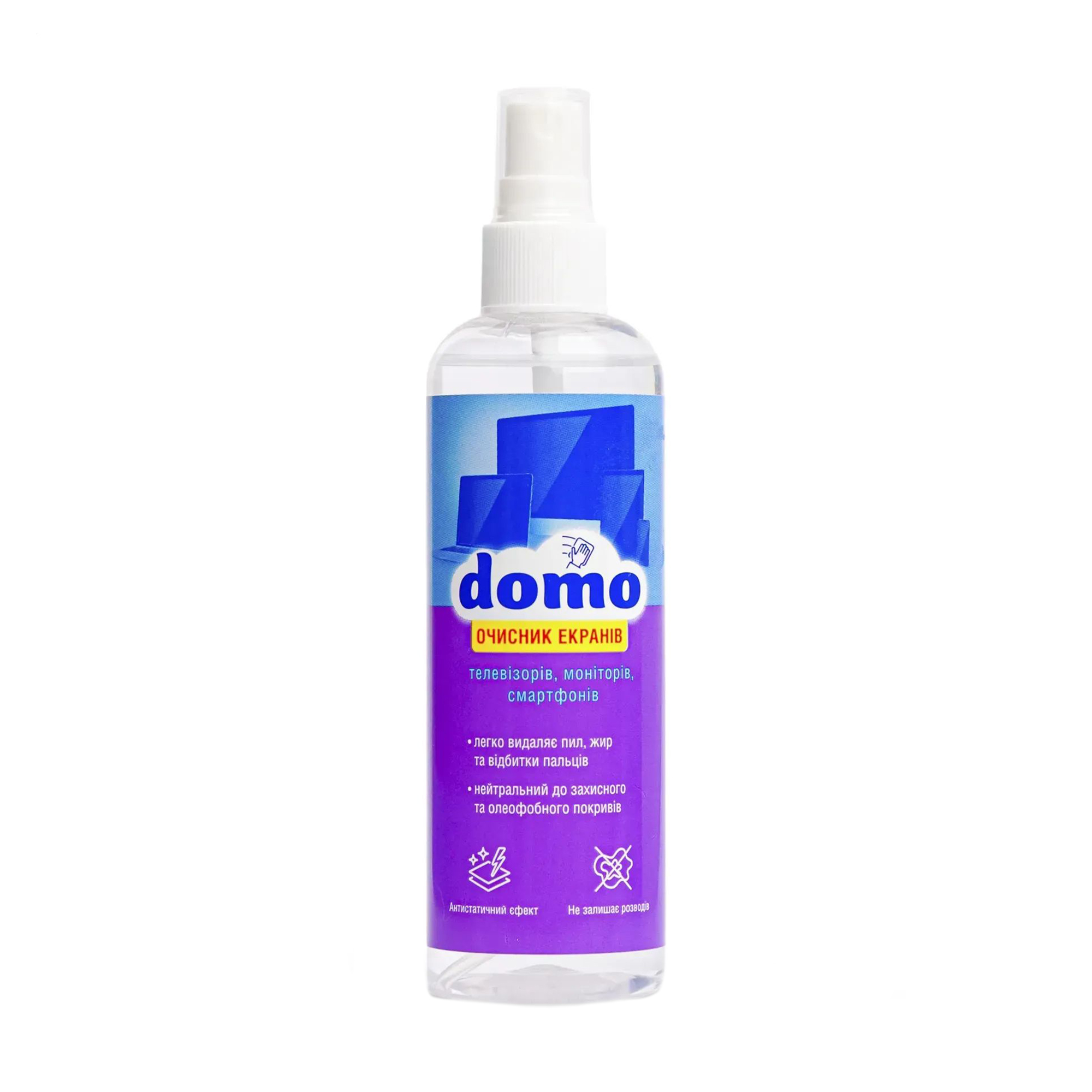 Очисник для екранів, телевізорів та моніторів domo, 150 мл