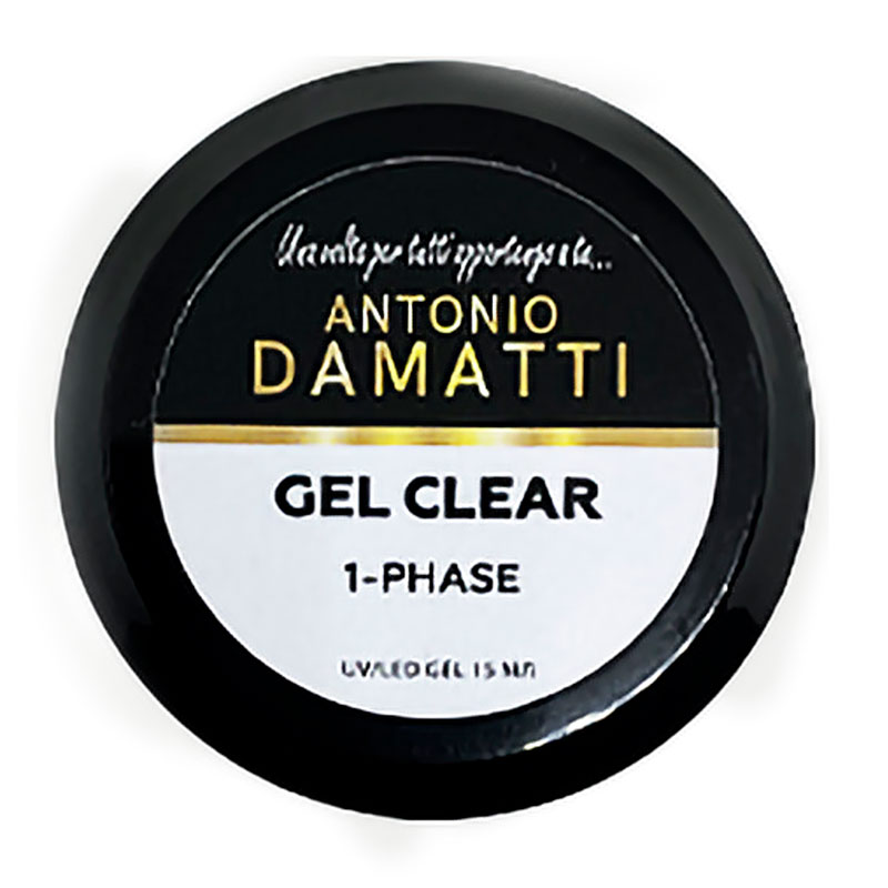 Однофазний гель для нарощування нігтів Antonio Damatti Gel Clear 1-Phase, 15 мл
