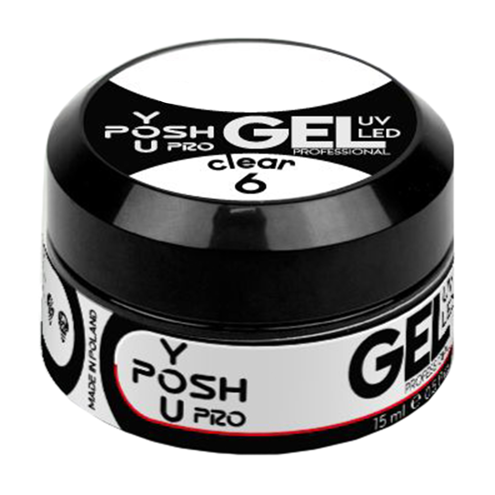 Однофазний гель для нарощування нігтів You Posh Builder Gel 06 Прозорий, 30 мл