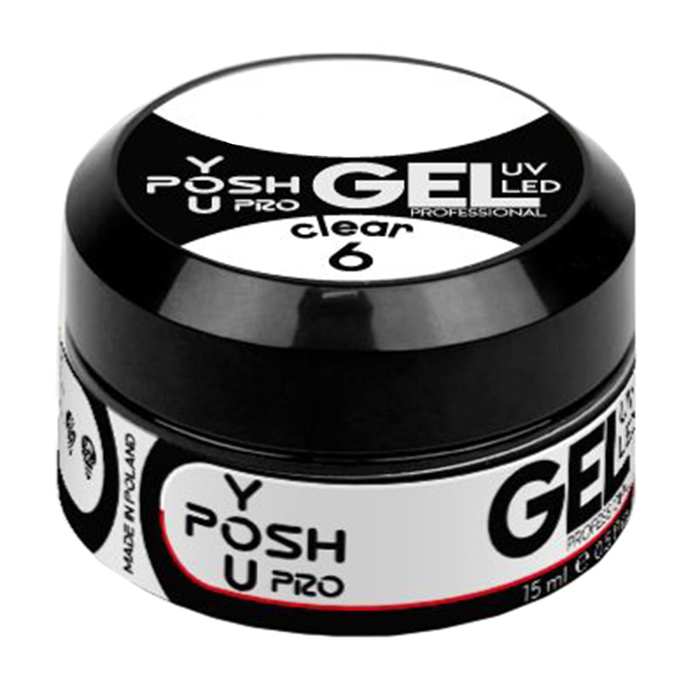 Однофазний гель для нарощування нігтів You Posh Builder Gel 06 Прозорий, 50 мл