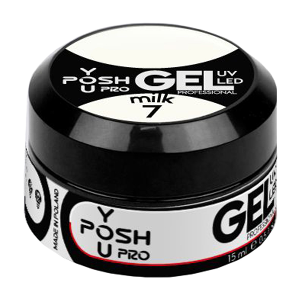 Однофазний гель для нарощування нігтів You Posh Builder Gel 07 Молочний, 50 мл