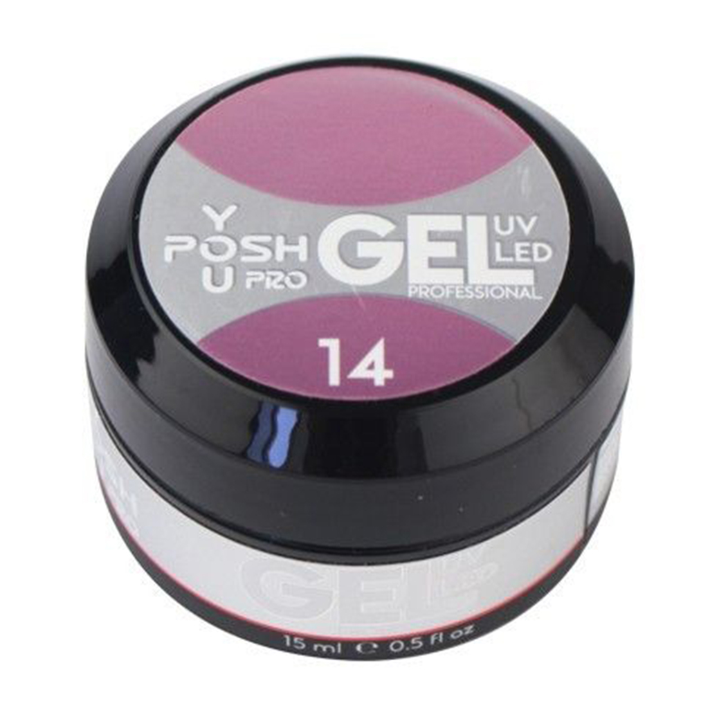 Однофазний гель для нарощування нігтів You Posh Builder Gel 14 Яскравий рожевий, 50 мл