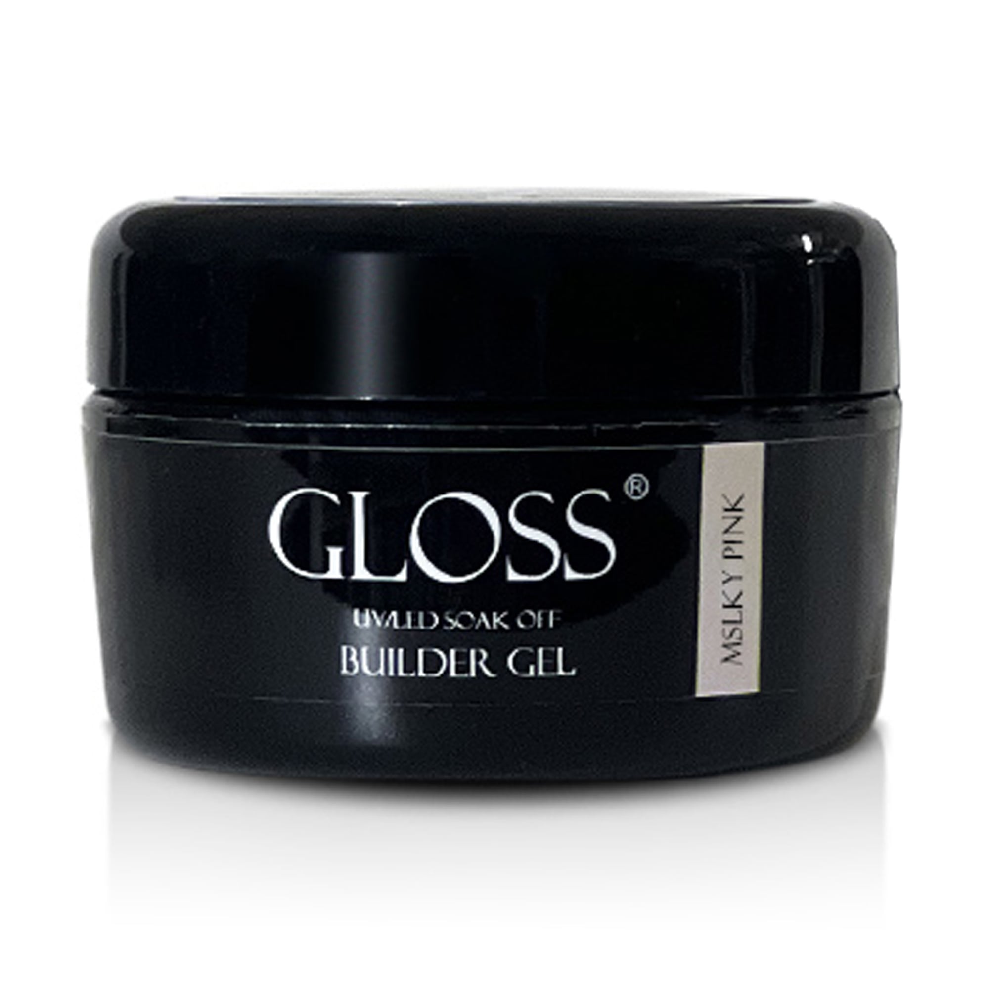 Однофазний гель для нігтів Gloss Builder Gel UV/LED Soak Off, Milky Pink, 30 мл