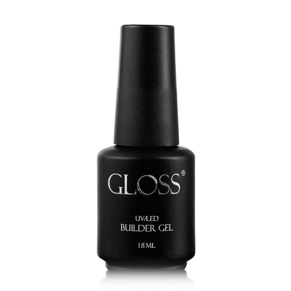 Однофазний гель для нігтів Gloss UV/LED Builder Gel з пензлем, Pale Pink, 18 мл