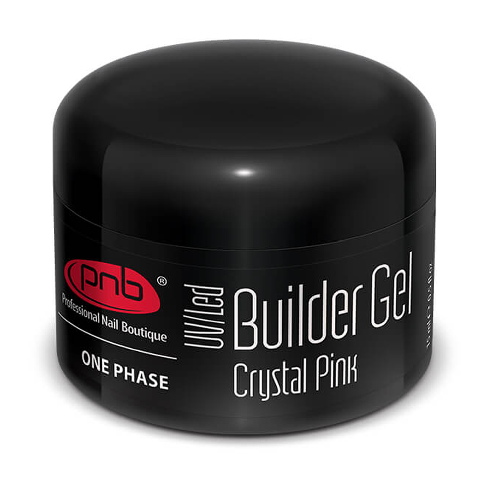 Однофазний моделювальний гель для нігтів PNB UV/LED One Phase Builder Gel Crystal Pink прозоро-рожевий, 5 мл