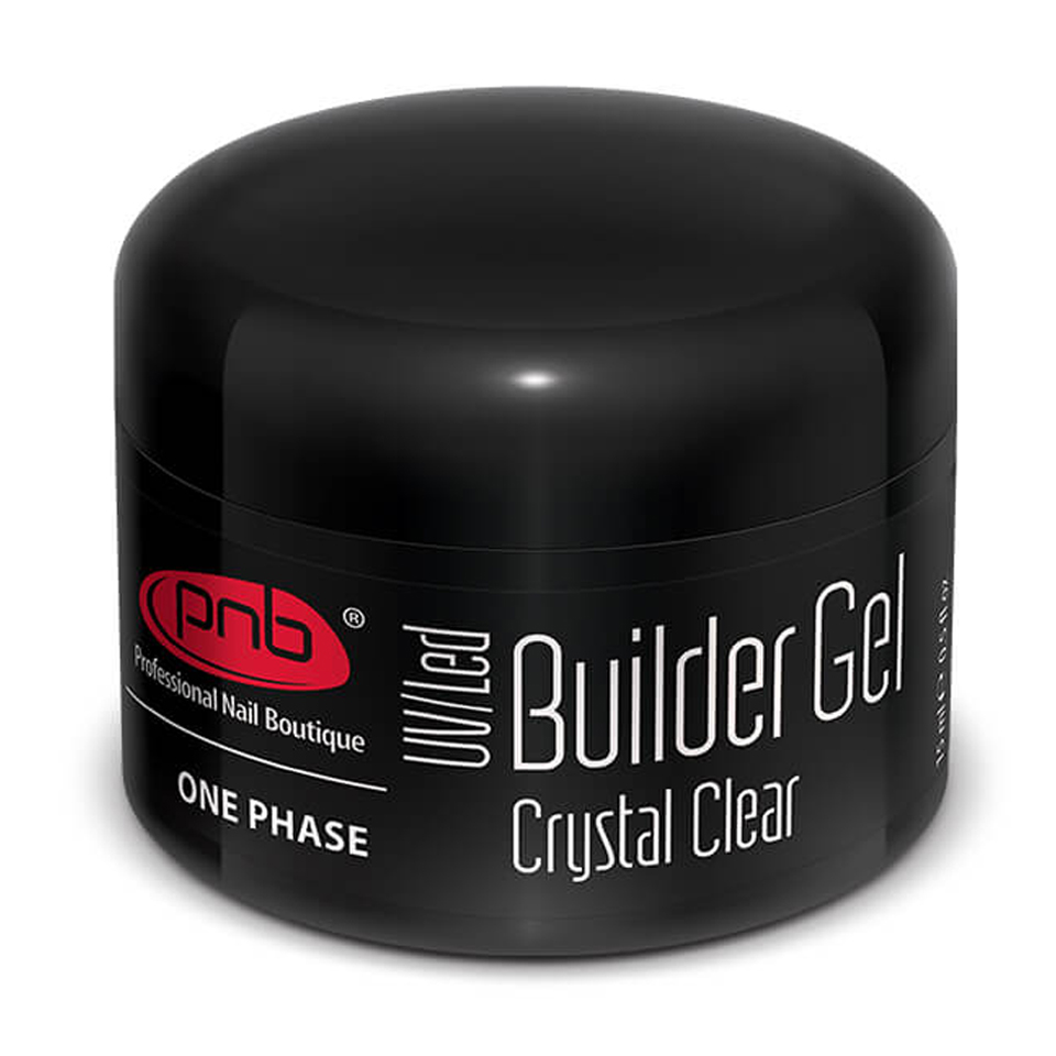 Однофазний моделювальний гель для нігтів PNB UV/LED One Phase Builder Gel Сrystal Clear прозорий, 5 мл