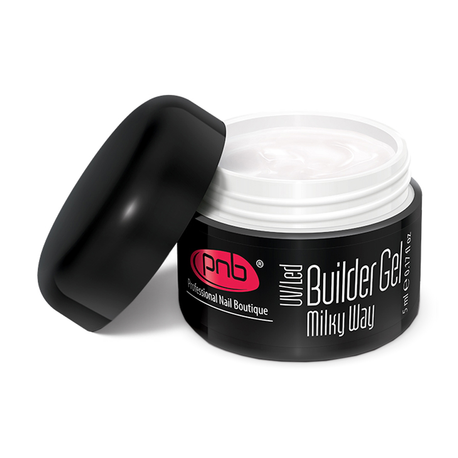 Однофазний моделювальний гель для нігтів PNB UV/LED One Phase Builder Gel Milky Way молочний, 5 мл