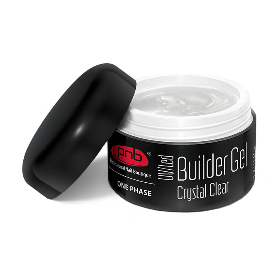 Однофазний моделювальний гель для нігтів PNB UV/LED One Phase Builder Gel Сrystal Clear прозорий, 50 мл