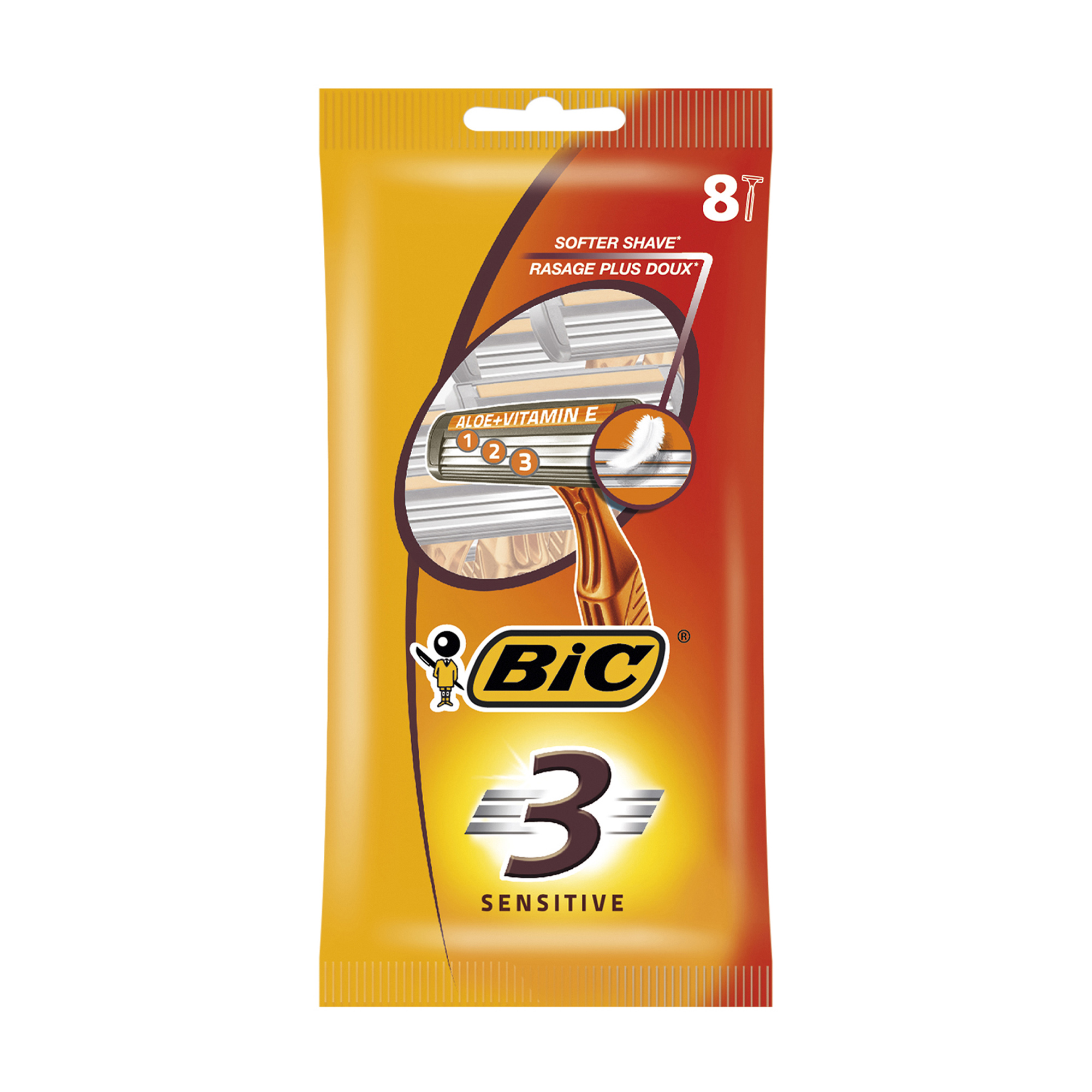Одноразові бритви BIC Sensitive 3, чоловічі, 8 шт