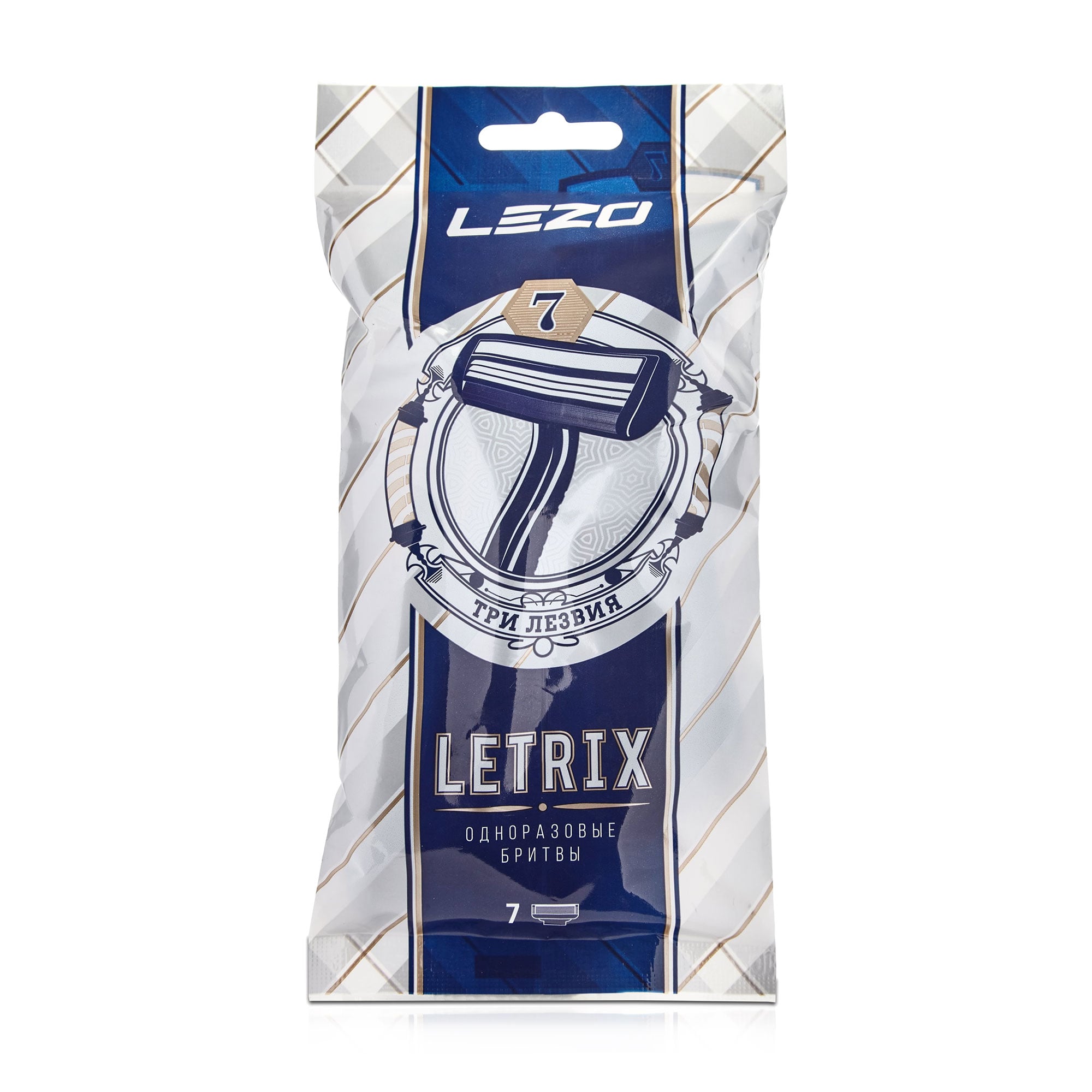 Одноразові бритви LEZO Letrix 3 леза унісекс, 7 шт