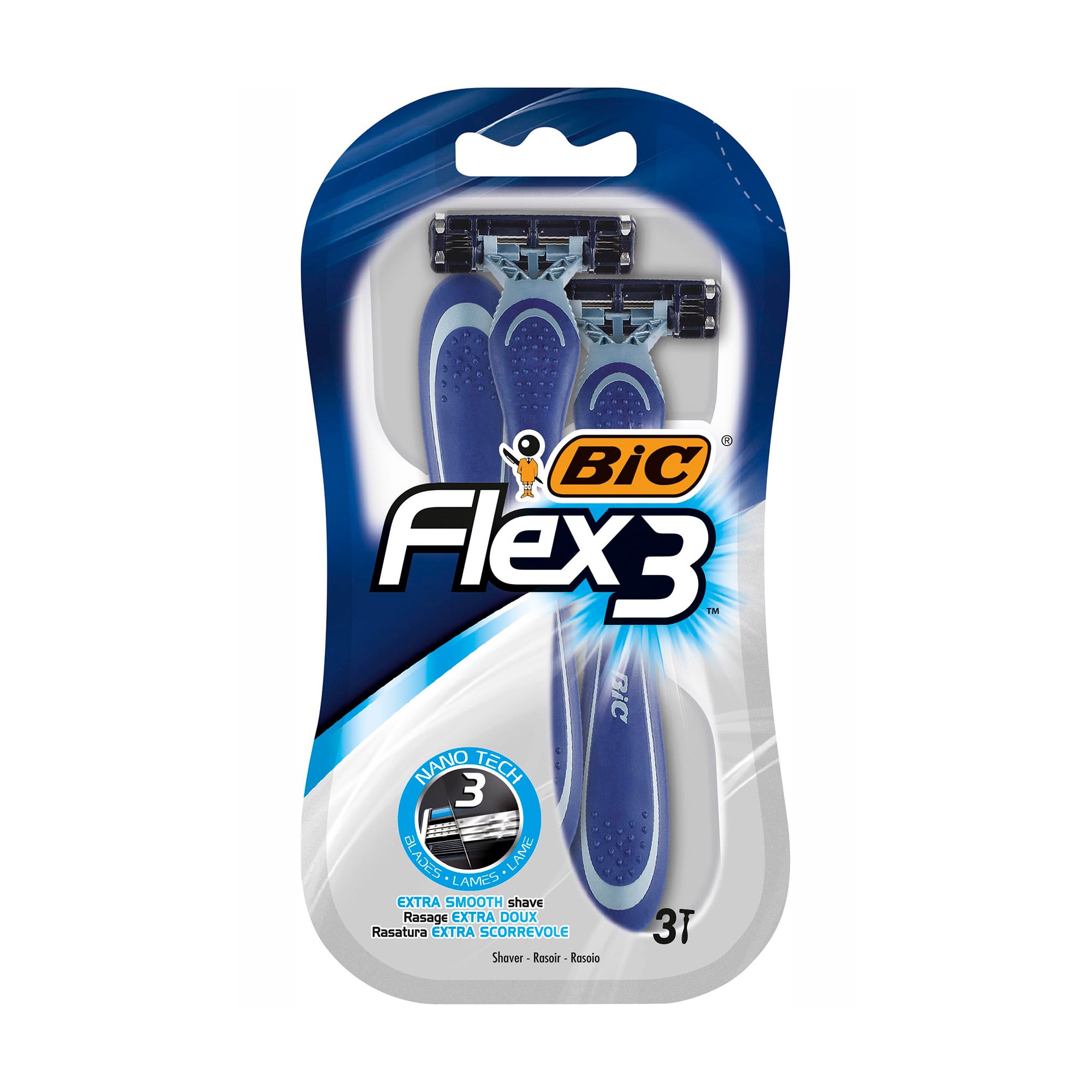 Одноразові станки для гоління BIC Flex 3 чоловічі, 3 шт