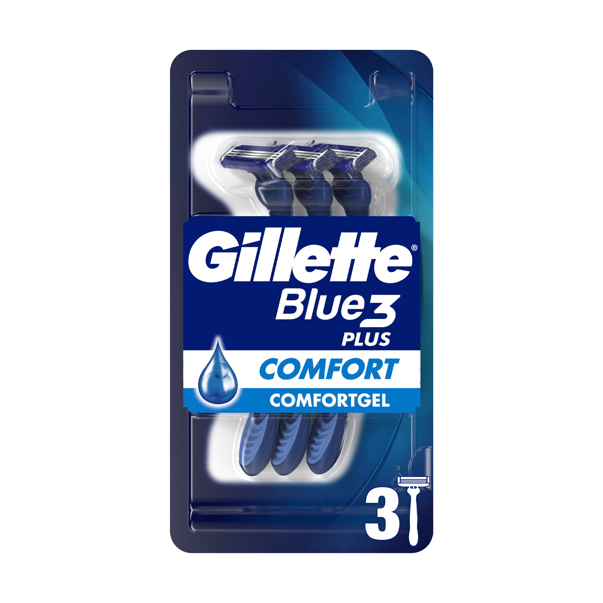 Одноразові станки для гоління чоловічі (бритви) Gillette Blue3 Comfort, 3 шт