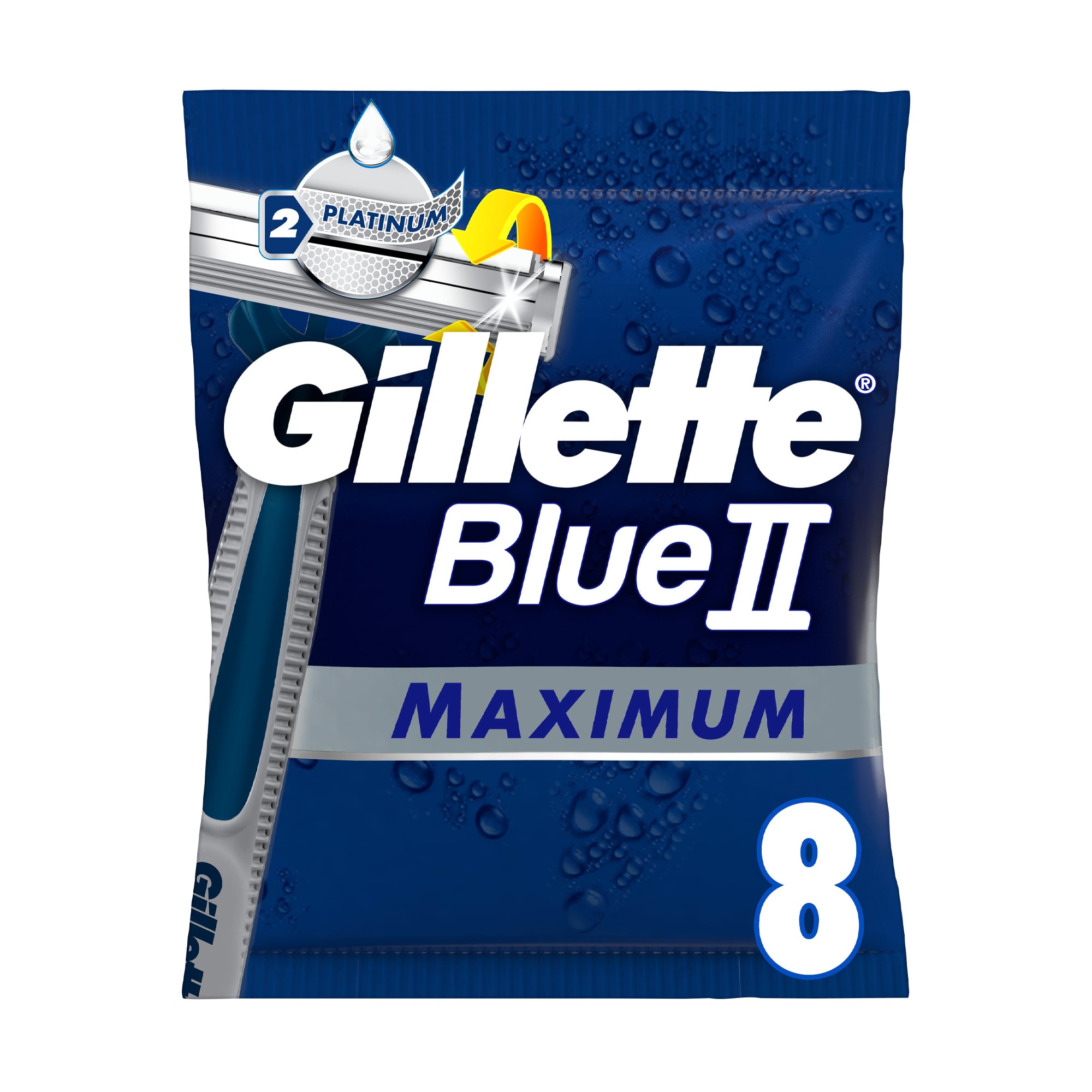 Одноразові станки для гоління Gillette Blue II Maximum чоловічі, 8 шт