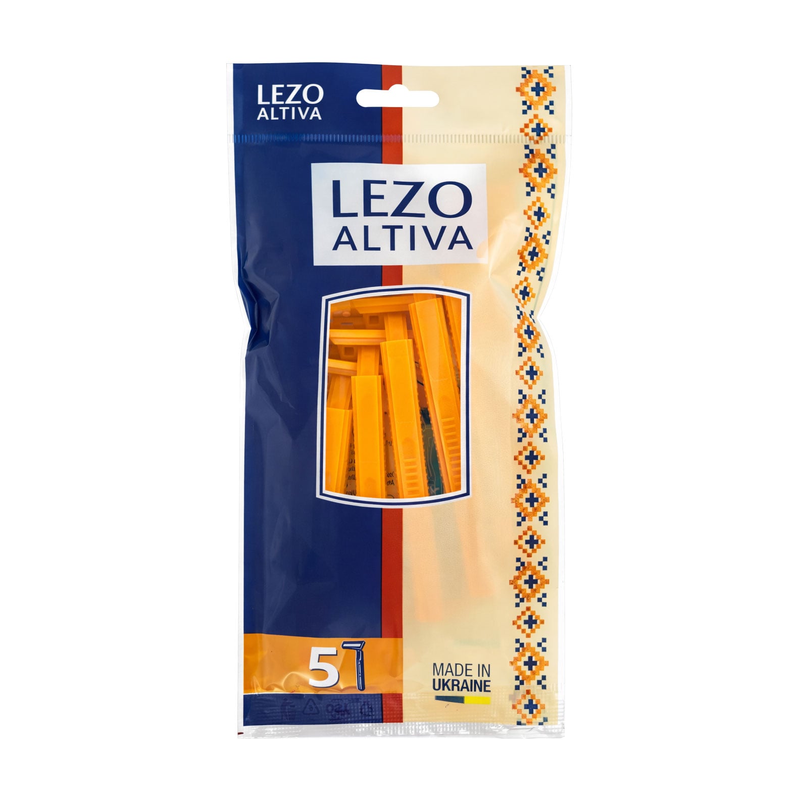 Одноразові станки для гоління LEZO Altiva чоловічі, 5 шт