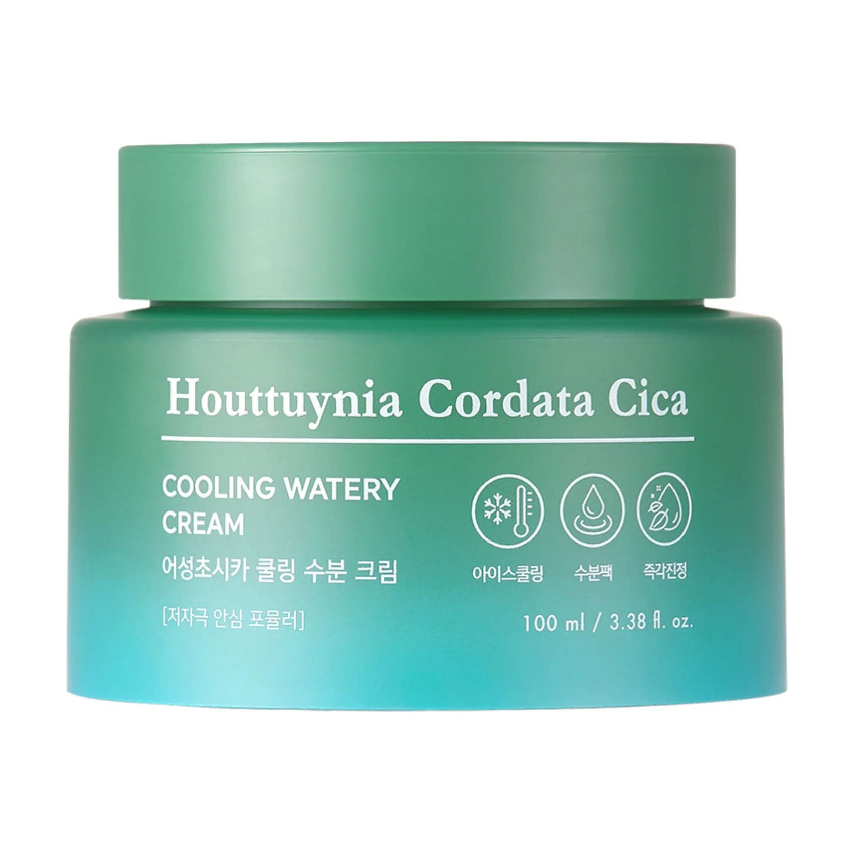Охолоджувальний крем для обличчя Tony Moly Houttuynia Cordata Cica Cooling Watery Cream з хаутюнією та центелою, 100 мл