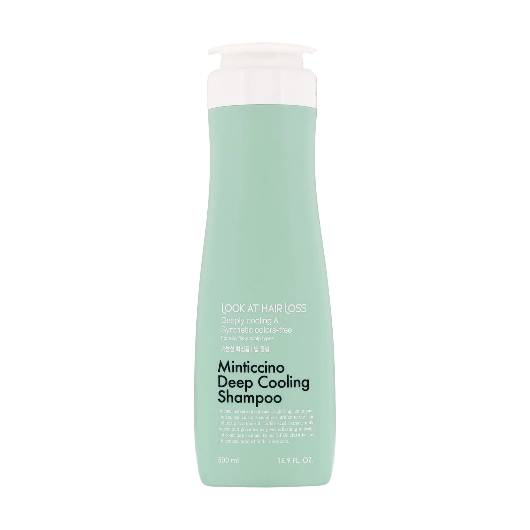 Охолоджувальний шампунь для волосся Doori Cosmetics Look At Hair Loss Minticcino Deep Cooling Shampoo для жирної шкіри голови, 500 мл