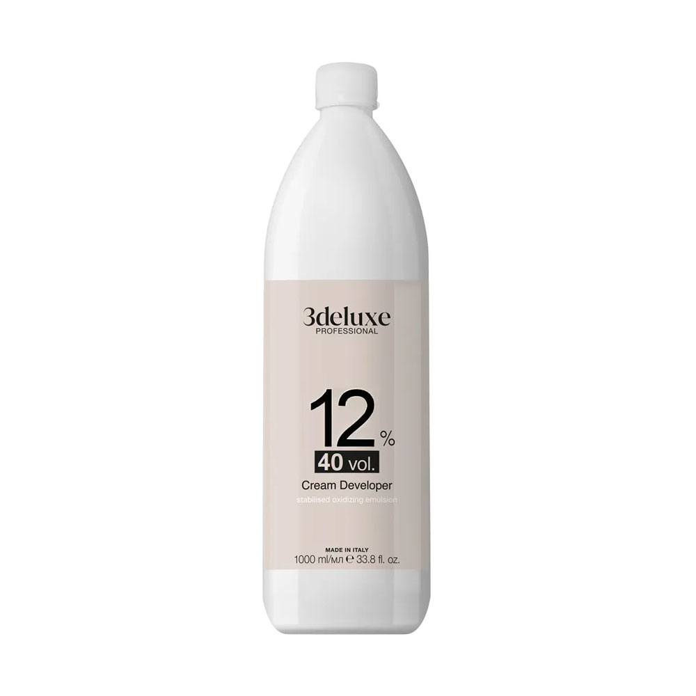 Окислювач для фарбування волосся 3DeLuXe Professional Cream Developer 12% (40 Vol), 1 л