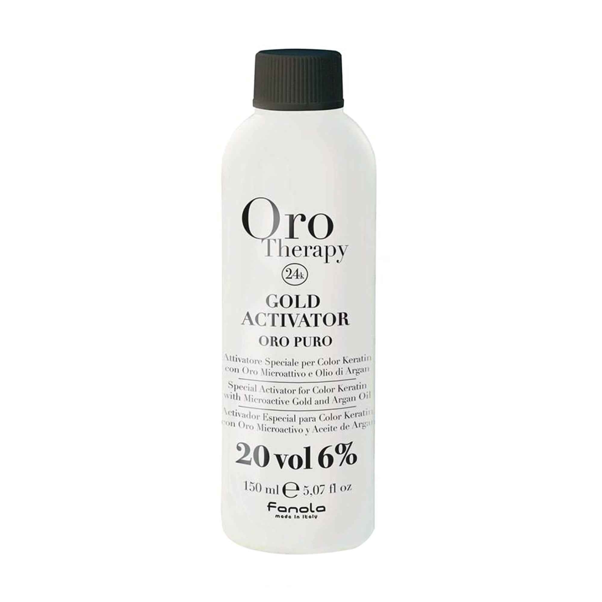 Окислювач з мікрочастинками золота Fanola Oro Therapy Gold Activator Oro Puro 20 Vol, 6%, 150 мл