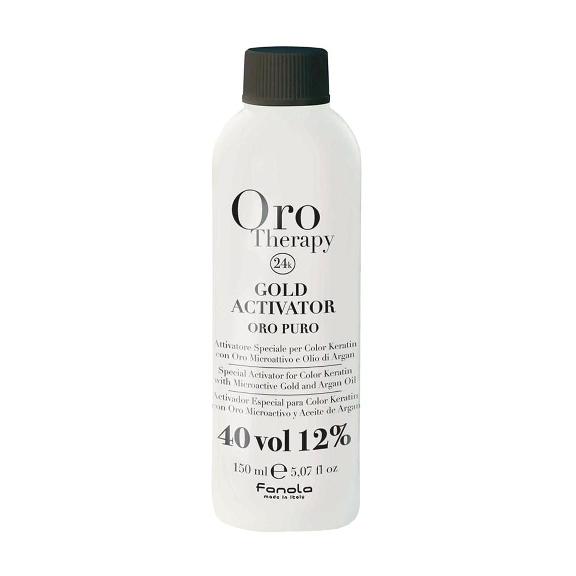 Окислювач з мікрочастинками золота Fanola Oro Therapy Gold Activator Oro Puro 40 Vol, 12%, 150 мл