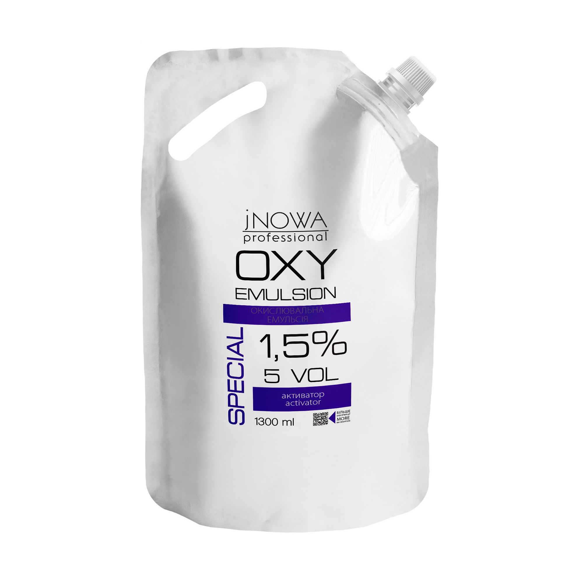 Окислювальна емульсія для фарбування волосся jNOWA Professional OXY Emulsoin 1.5% (5 Vol), 1.3 л