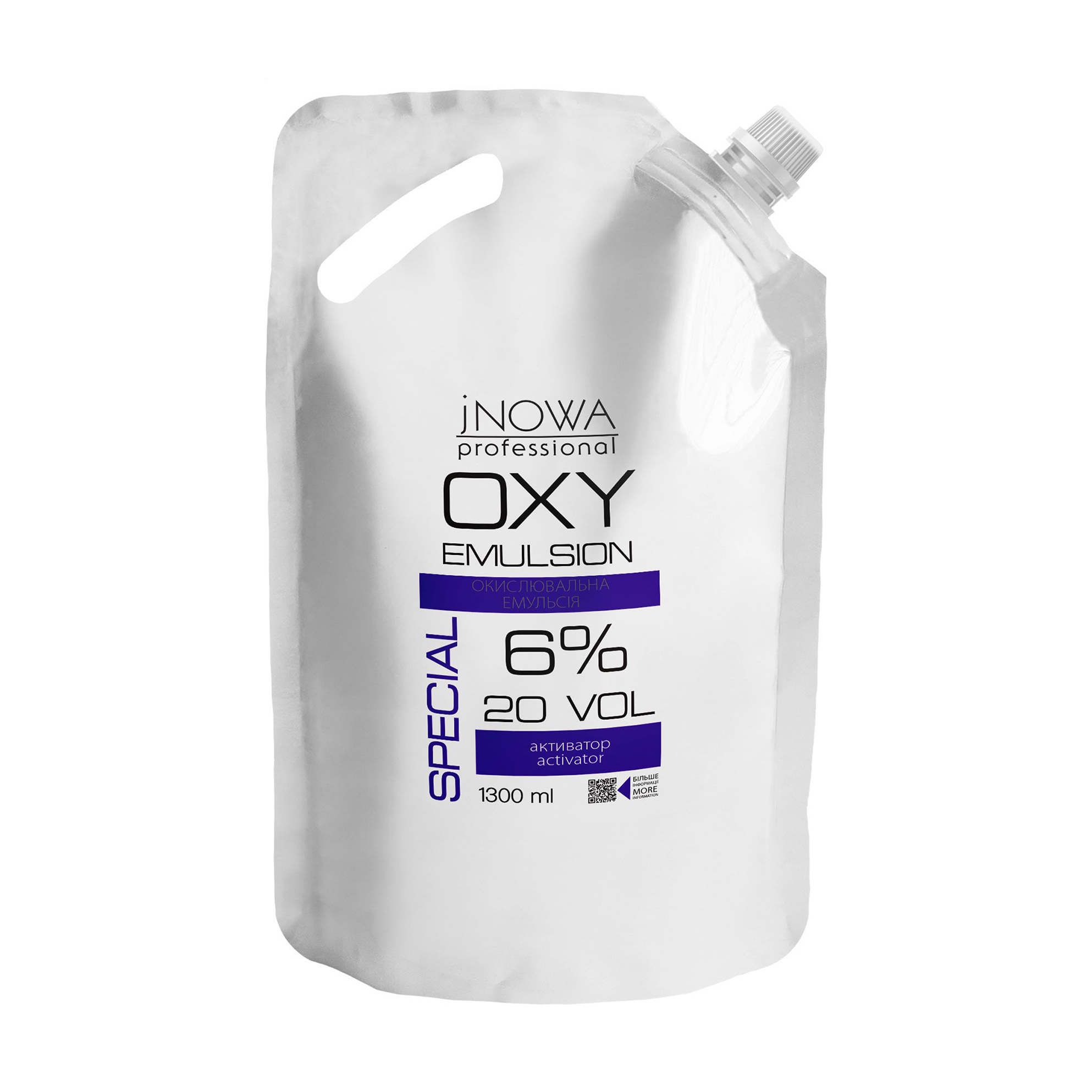 Окислювальна емульсія для фарбування волосся jNOWA Professional OXY Emulsoin 6% (20 Vol), 1.3 л
