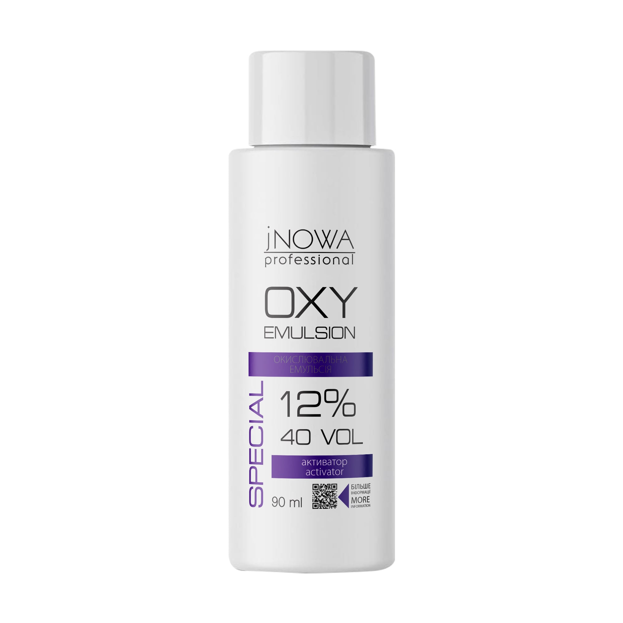 Окислювальна емульсія для фарбування волосся jNOWA Professional OXY Emulsoin 12% (40 Vol), 90 мл