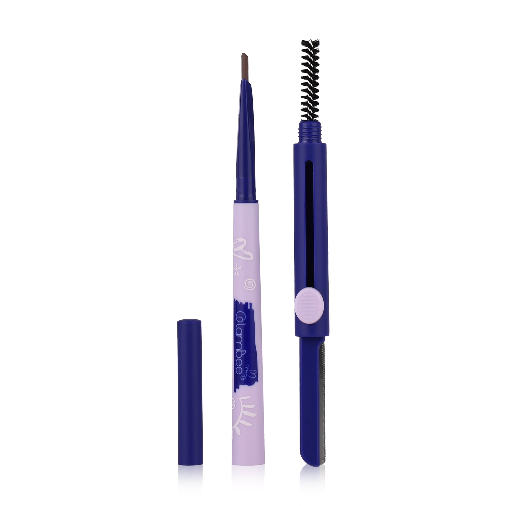 Олівець для брів механічний GlamBee 3 in 1 Eyebrow Pencil тон 2, 0.12 г