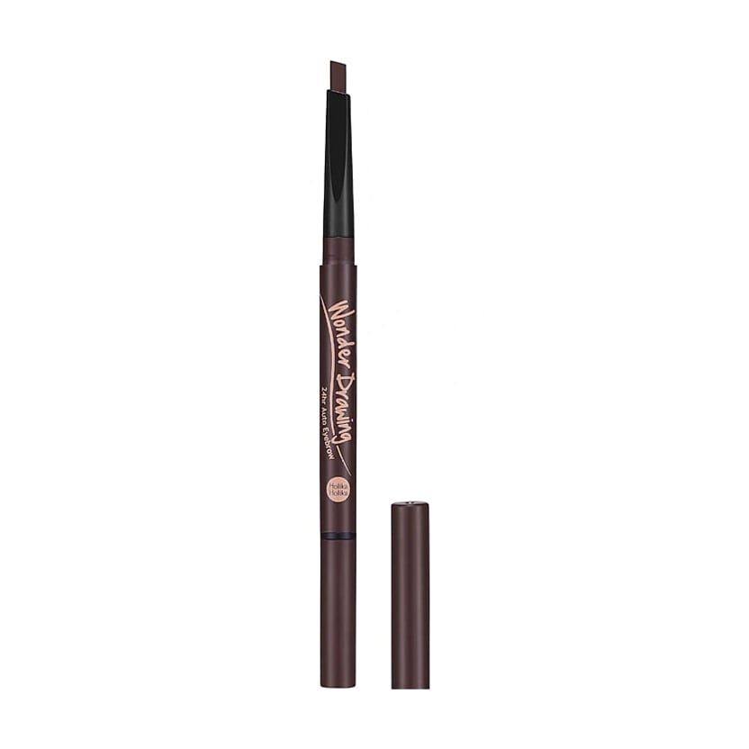 Олівець для брів зі щіточкою Holika Holika Wonder Drawing 24hr Auto Eyebrow, 02 Dark Brown, 0.05 г