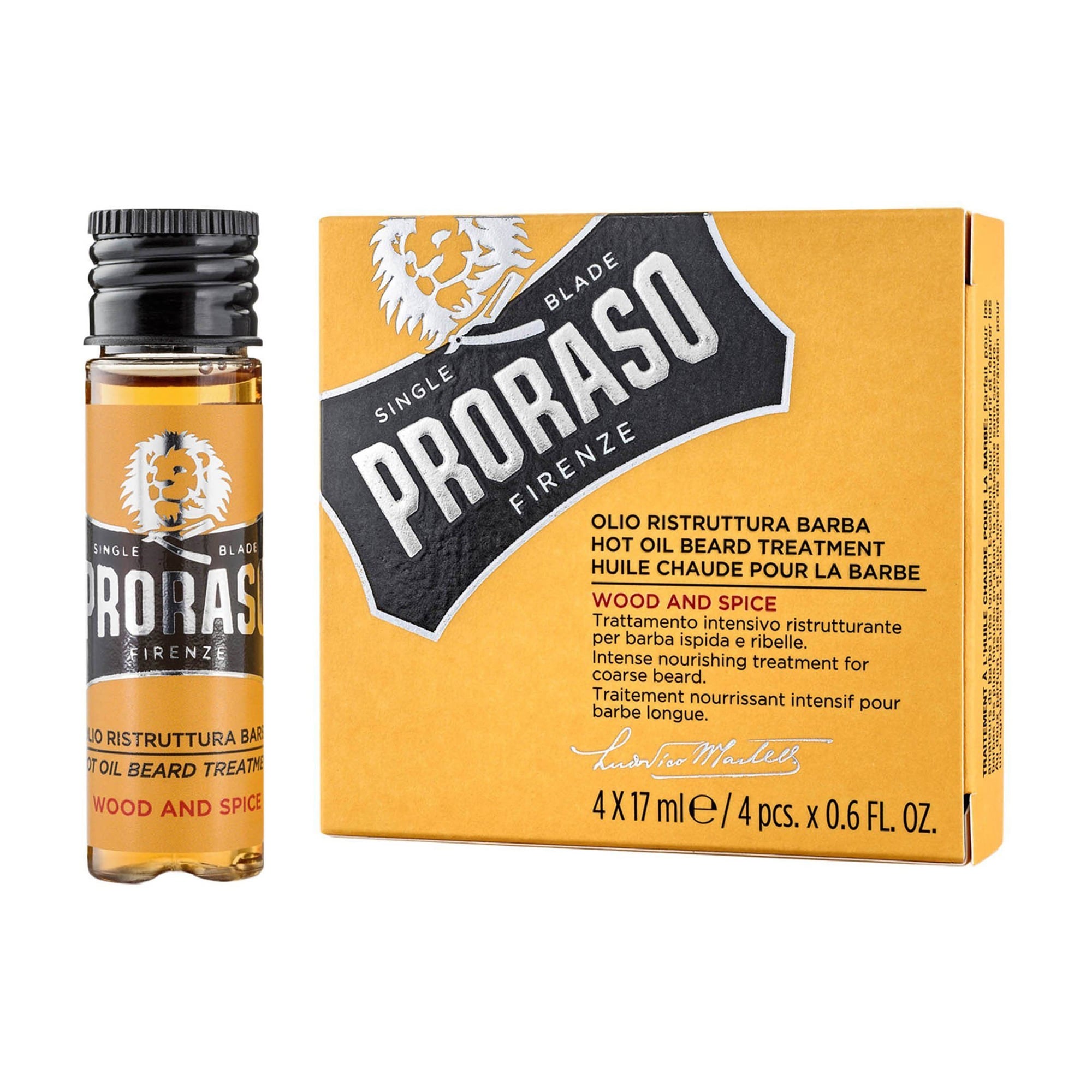 Олія для бороди Proraso Hot Oil Beard Treatment Wood &amp; Spice, 4*17 мл