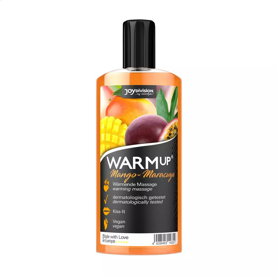 Олія для масажу JoyDivision Warm Up Warming Massage Liquid, Mango + Maracuya, 150 мл