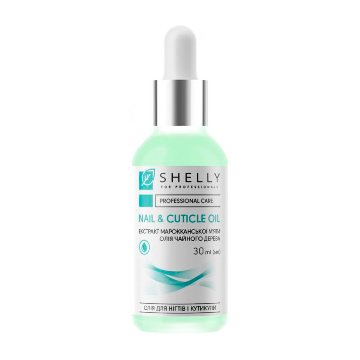 Олія для нігтів та кутикули Shelly Nail &amp; Cuticle Oil з екстрактом марокканської м'яти та олією чайного дерева, 30 мл