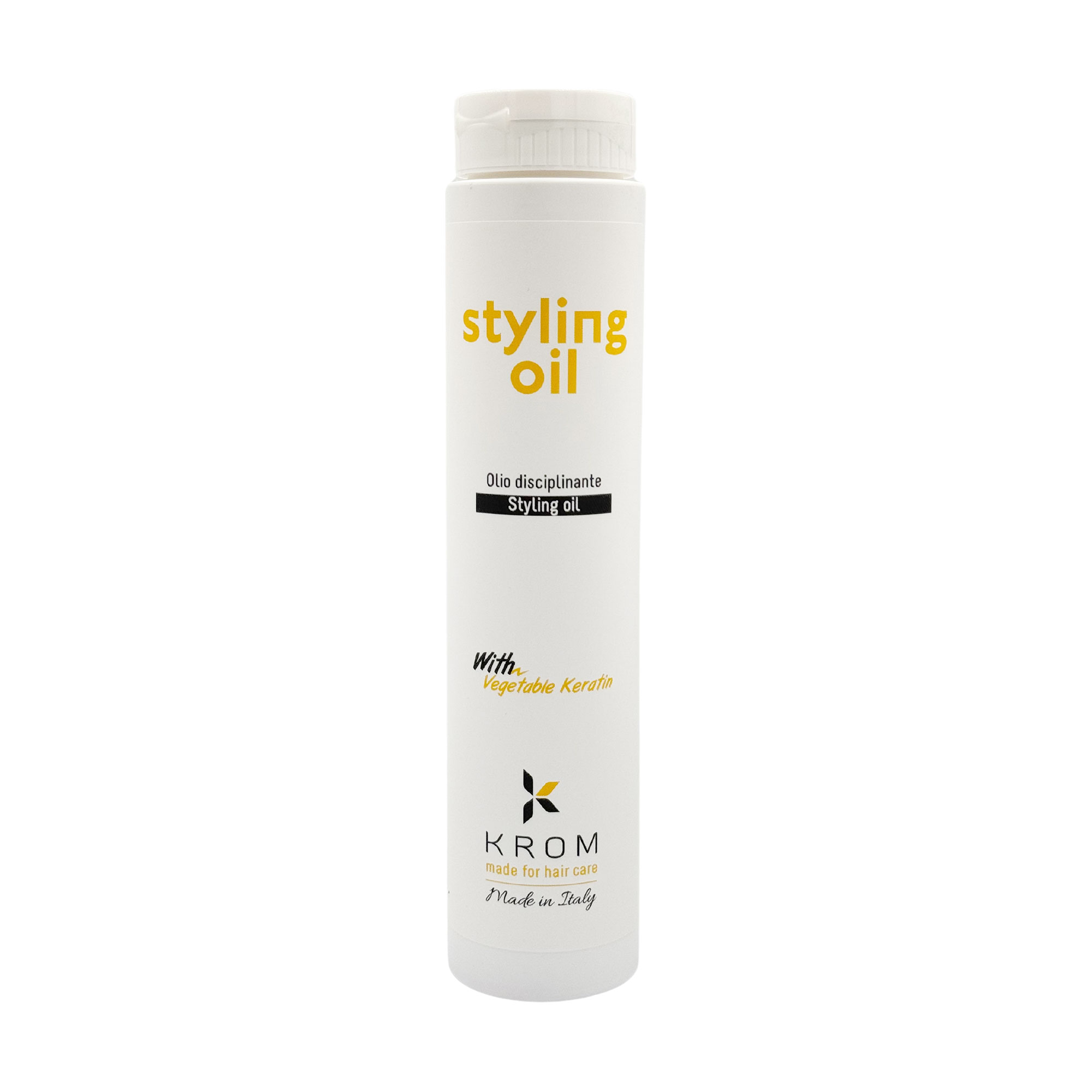 Олія для стайлінгу волосся Krom Styling Oil з рослинним кератином, 250 мл