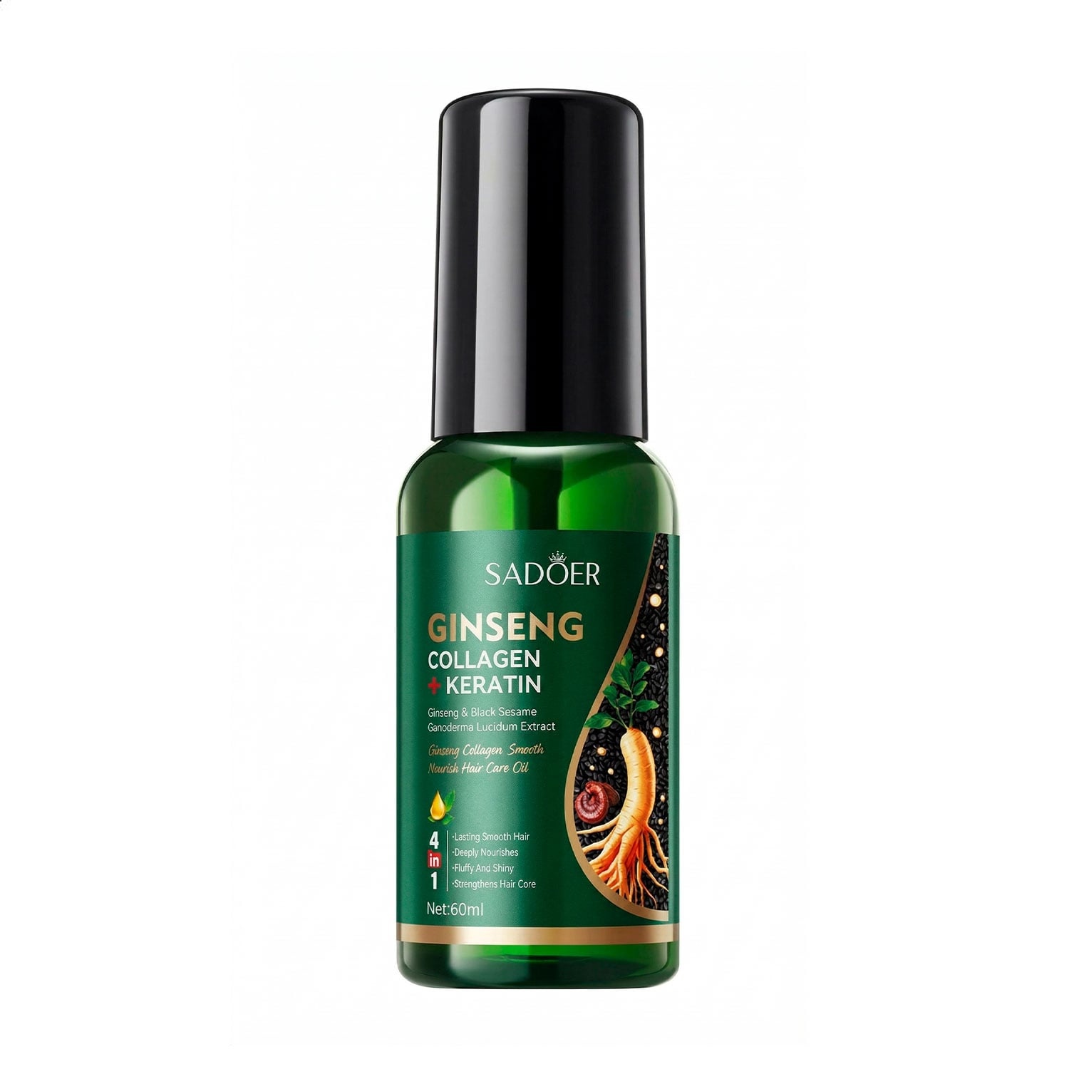 Олія для волосся Sadoer Ginseng Collagen Keratin Nourish Hair Care Oil, 60 мл