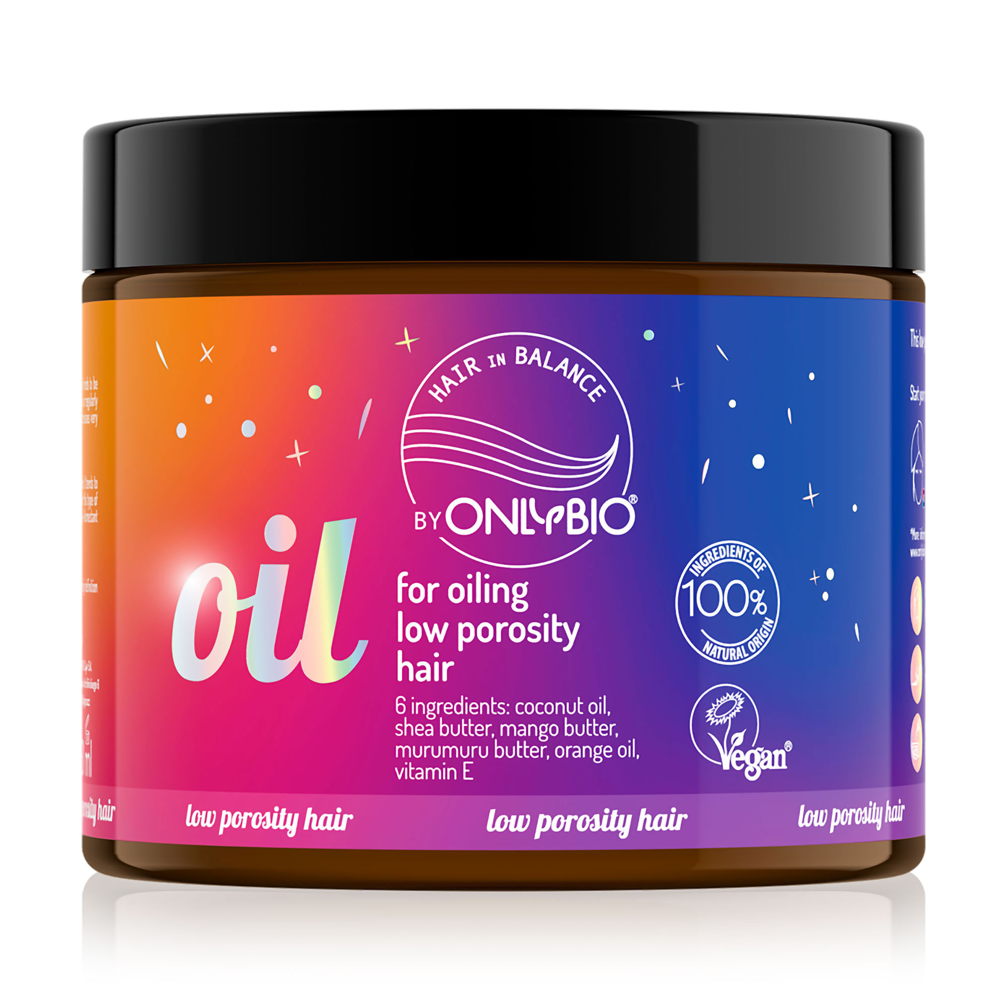 Олія OnlyBio Hair in Balance для волосся з низькою пористістю, 150 мл
