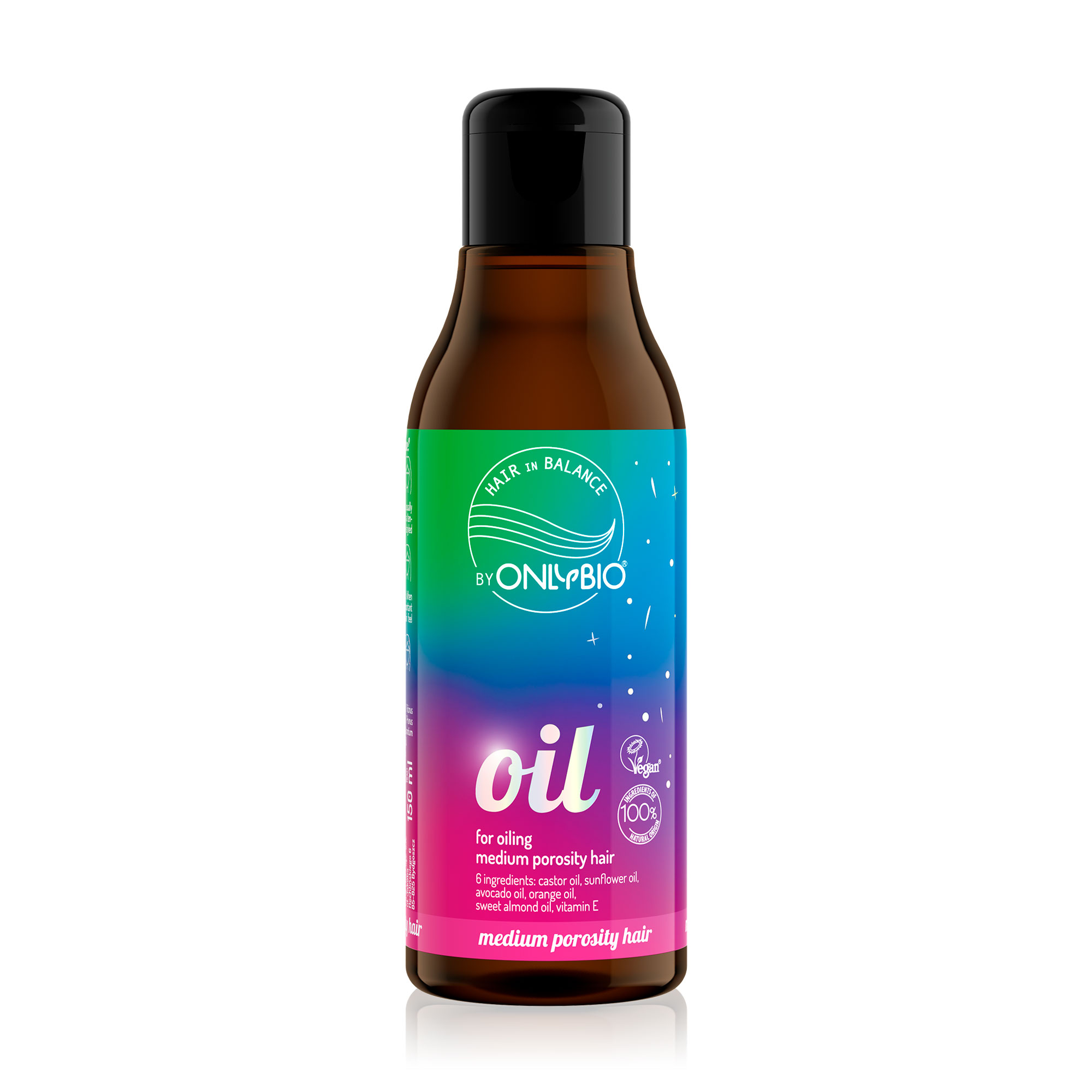 Олія OnlyBio Hair in Balance для волосся з середньою пористістю, 150 мл