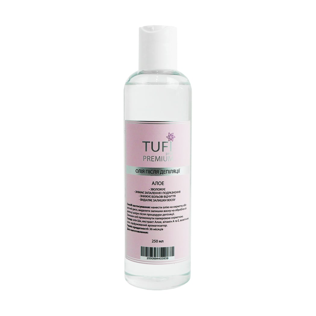 Олія після депіляції Tufi profi Premium Алое, 250 мл